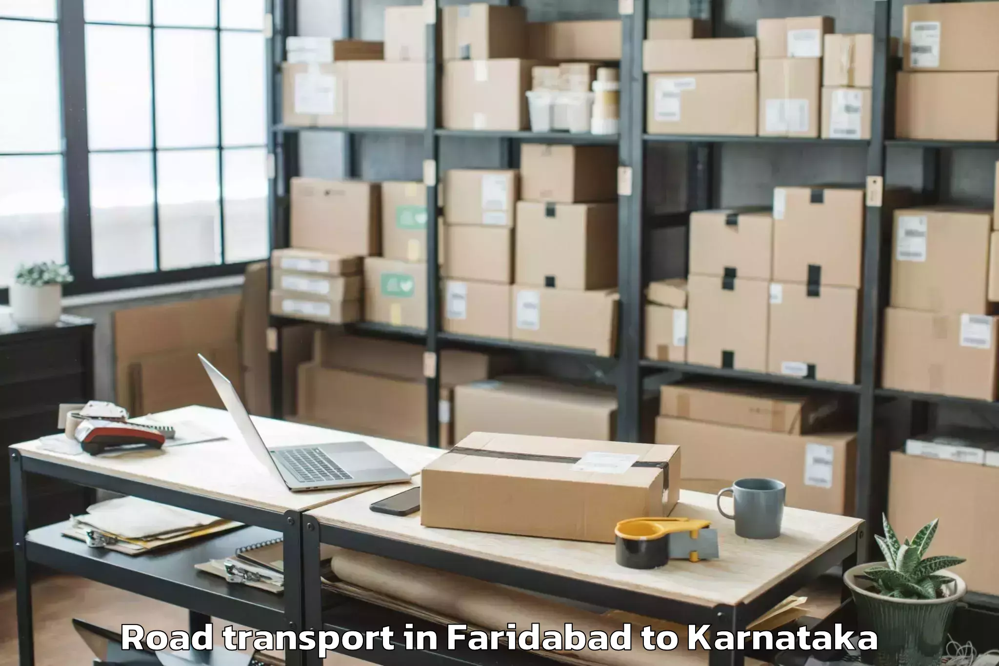 Book Faridabad to Krishnarajpet Road Transport